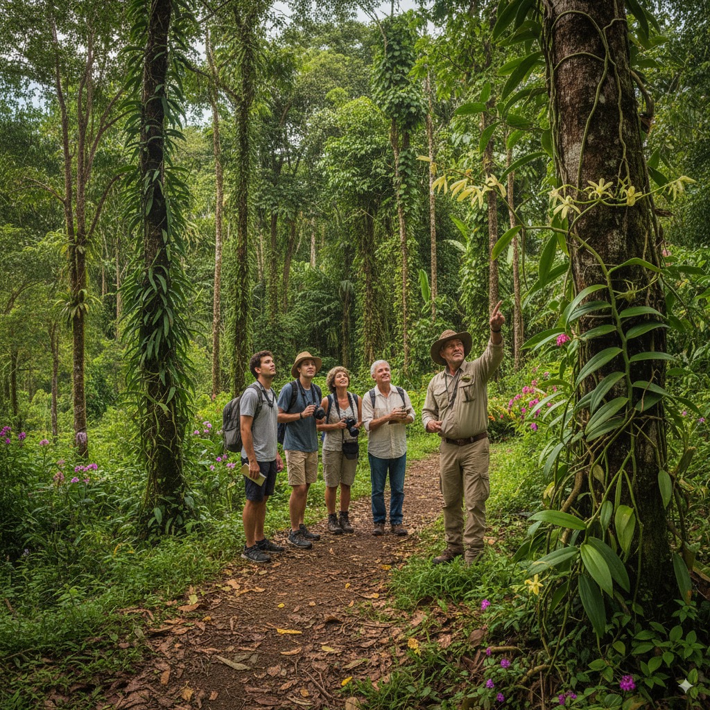 Caminata de sendero vanilla